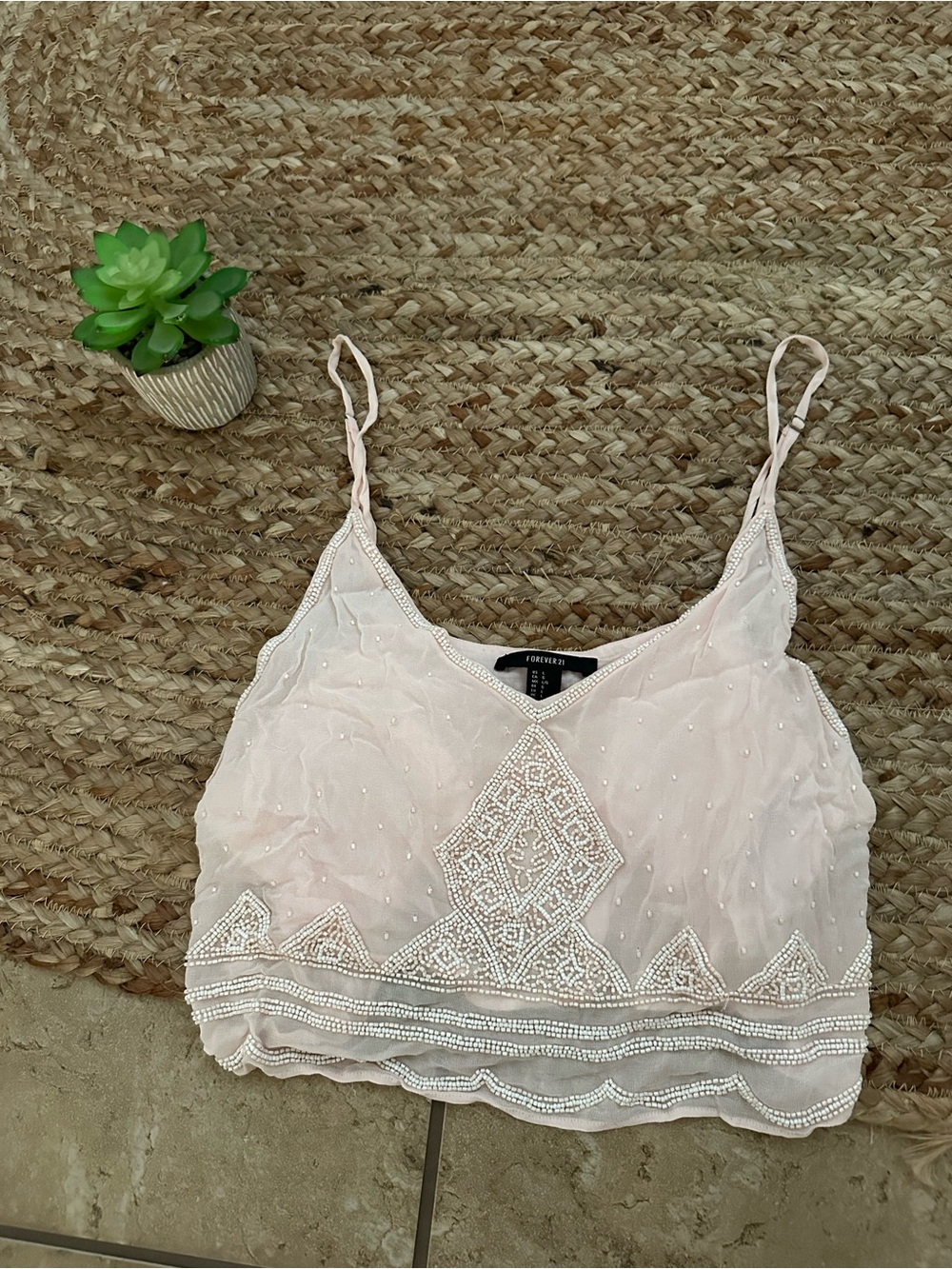 BEADED CROP TANK